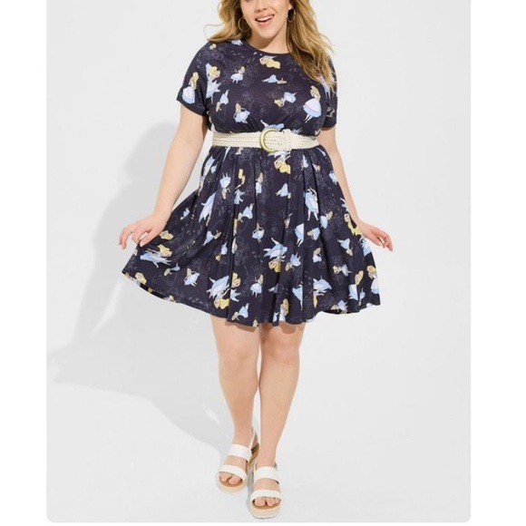 TORRID NWT Disney Alice In Wonderland Skater Dress - Picture 2 of 5